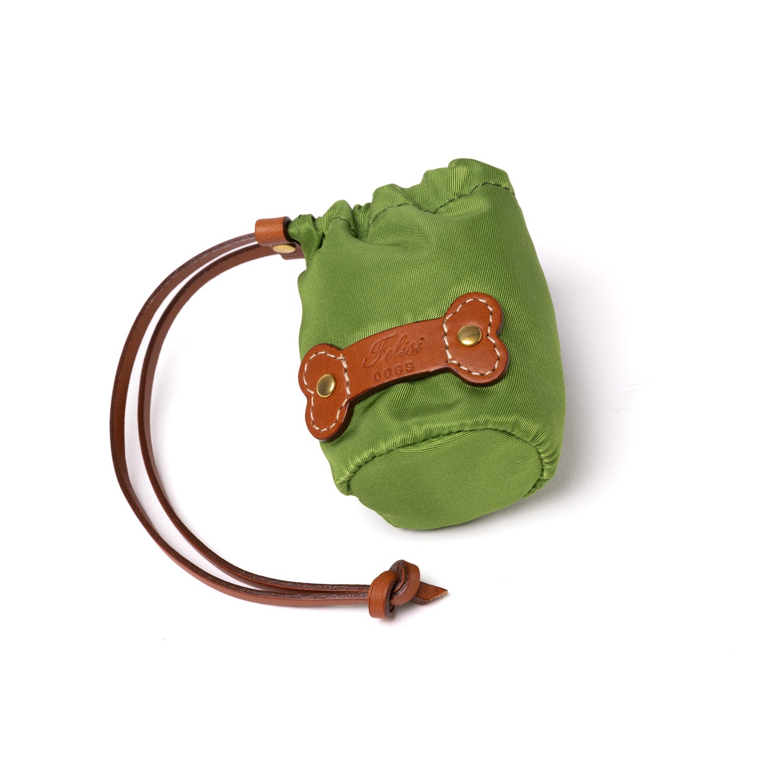 Etui "Borsa per Cani" aus Felisi-Nylon und Sattelleder - Handarbeit